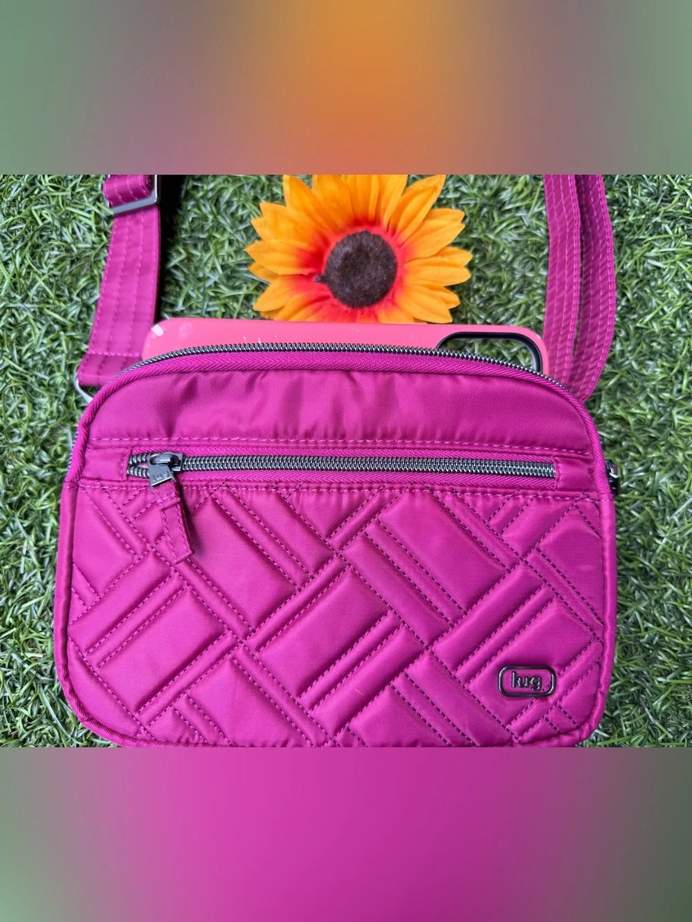 Lug Super Coupe 2 Convertible Crossbody Bag • Vibrant Magenta • NWOT